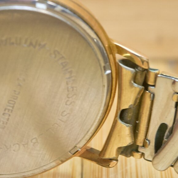 Vintage 60s ELGIN Manual Wind Watch, Gold Tone, Working - Picture 6 of 12